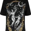 Clothes Restyle | Black Oversized T-Shirt Succubus Las Furias Oversized