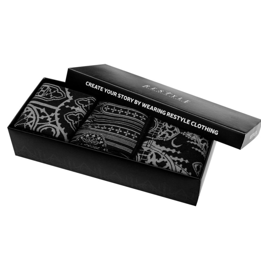 Accessories Restyle | 3-Pack Cathedral Socks Present Box
