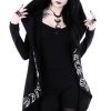 Clothes Restyle | Long, Gothic Jacket With Oversized Hood "All Seeing Moon Hoodie"