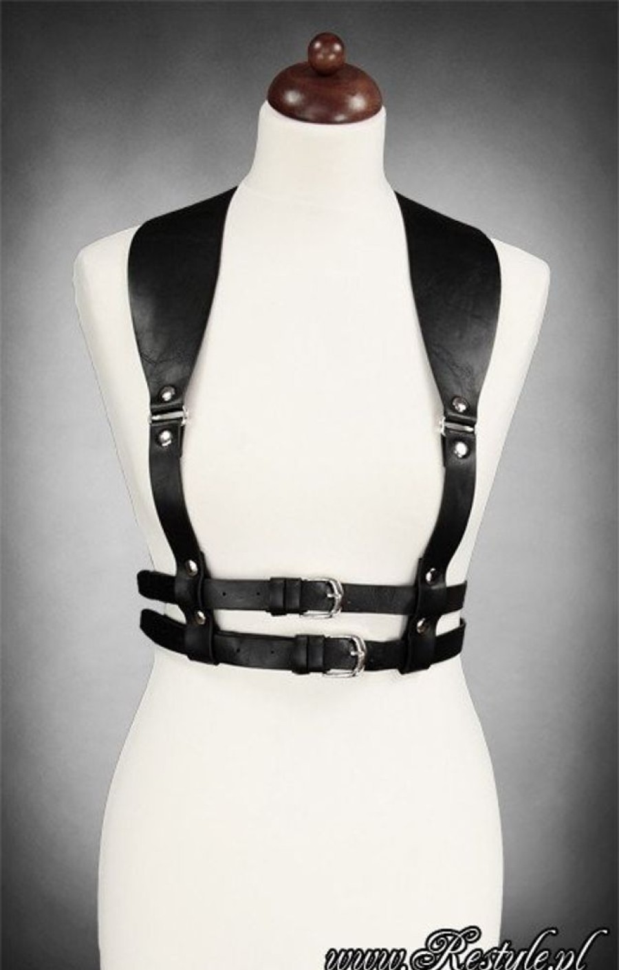 Accessories Restyle | Underbust Harness Belt " Wide Straps Belt Black"
