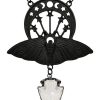 Jewellery Restyle | Crystal Moon Moth Black Necklace
