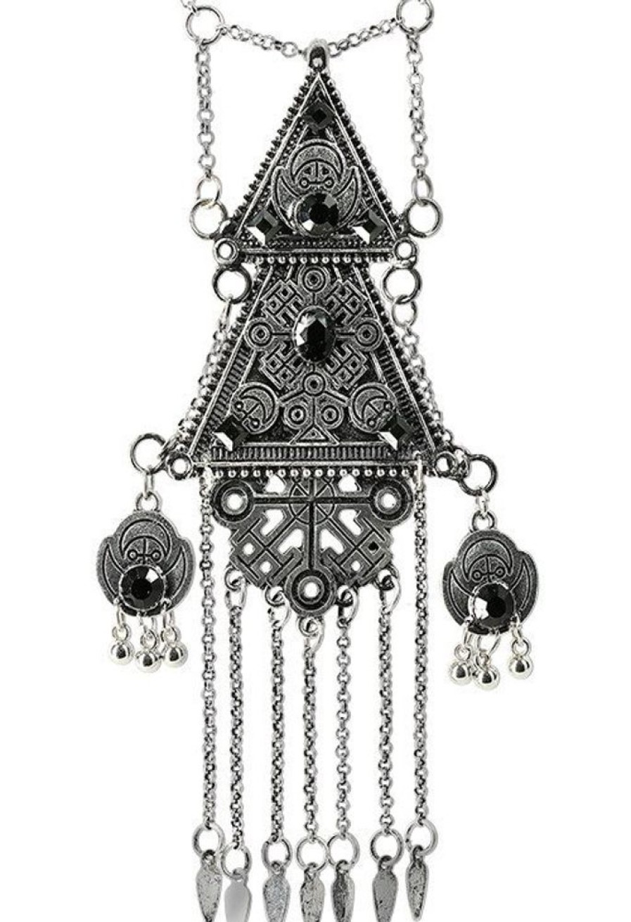Jewellery Restyle | Double Triangle Necklace Silver, Gothic Pendant