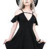 Clothes Restyle | Moon Keyhole Tunic Black Jersey Dress