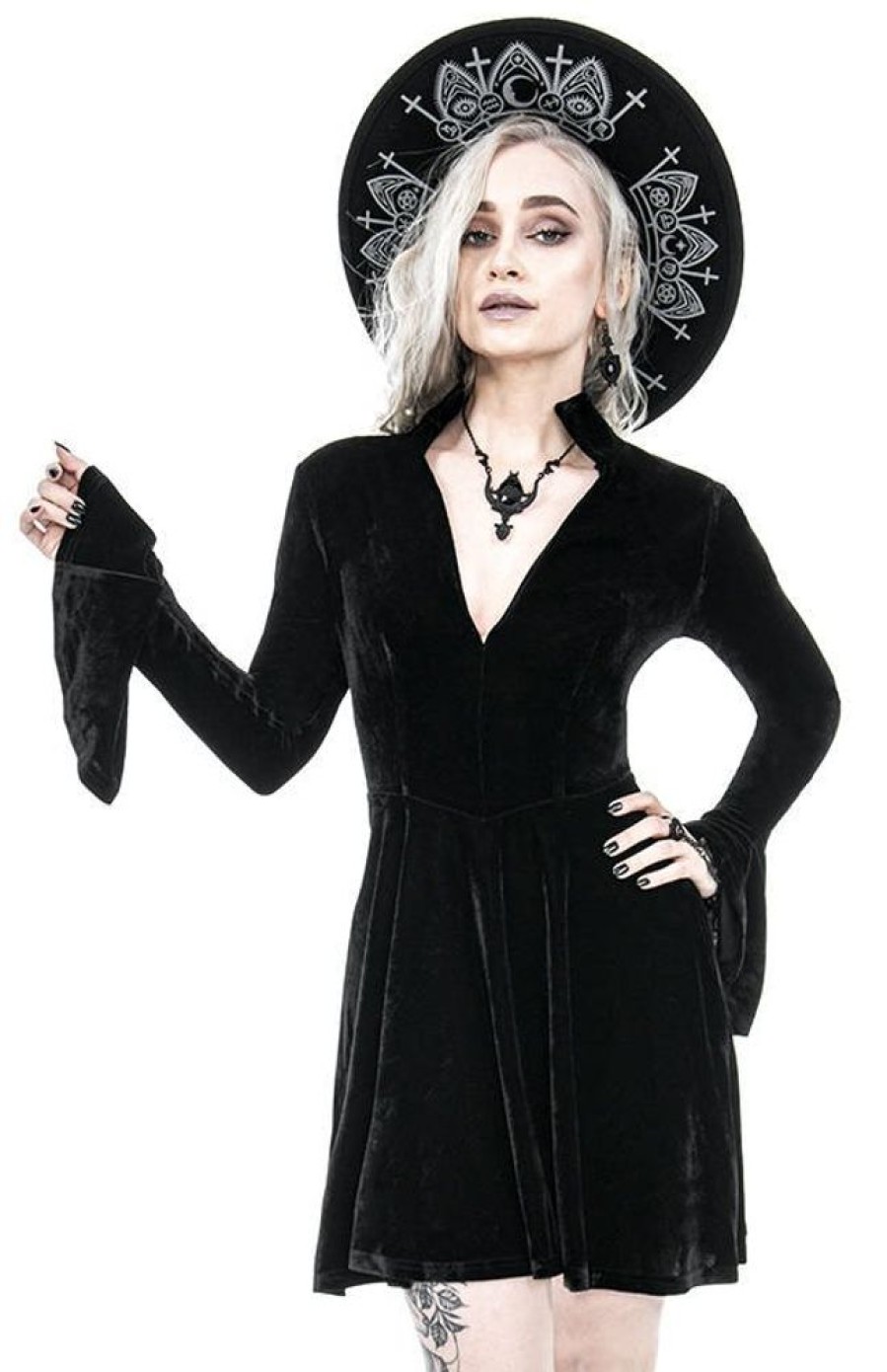 Clothes Restyle | Velvet Draculina Dress A-Line Shape