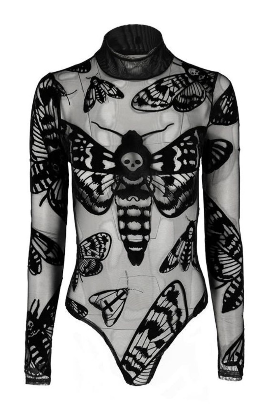 Clothes Restyle | Death'S Head Hawkmoth Mesh Bodysuit