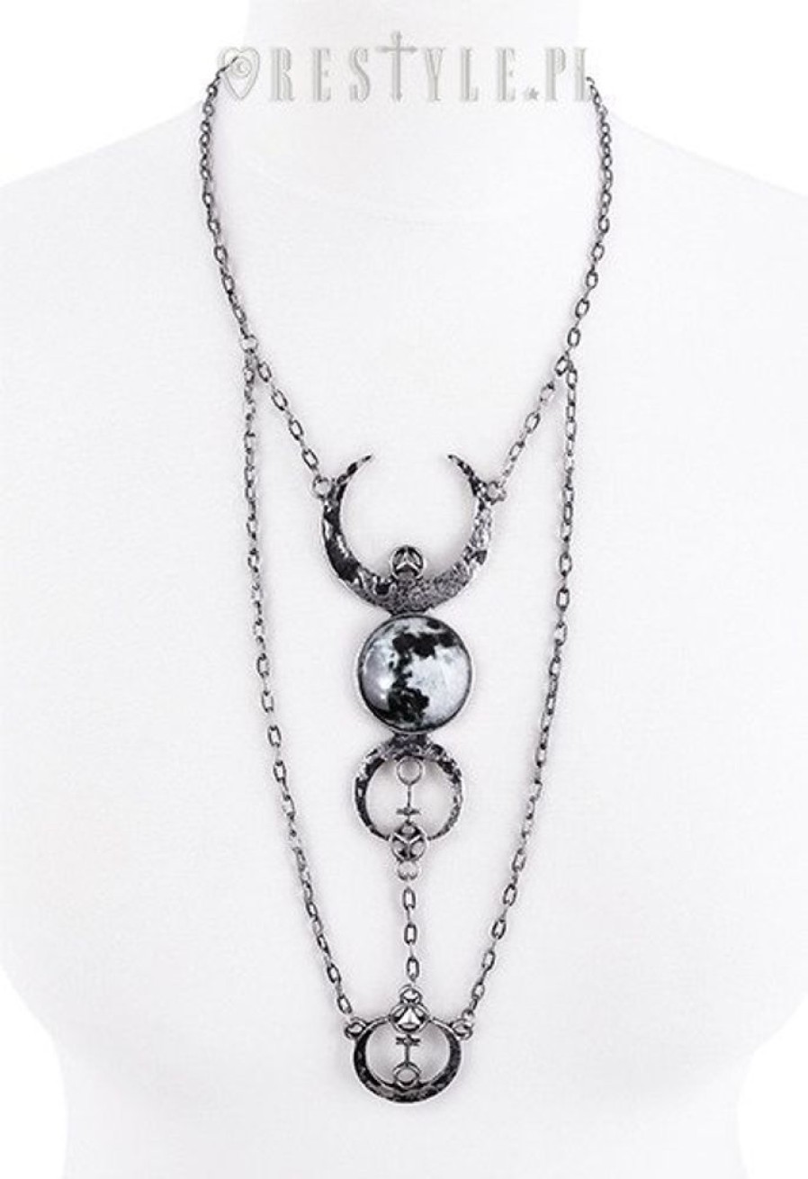 Jewellery Restyle | Crescent Long Pendant, Occult Jewellery, Luna "Full Moon Necklace"