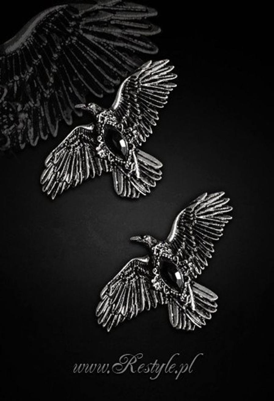 Jewellery Restyle | Hairclips, Pair Of Gothic Crows Hair Pins "Black Diamond Ravens"