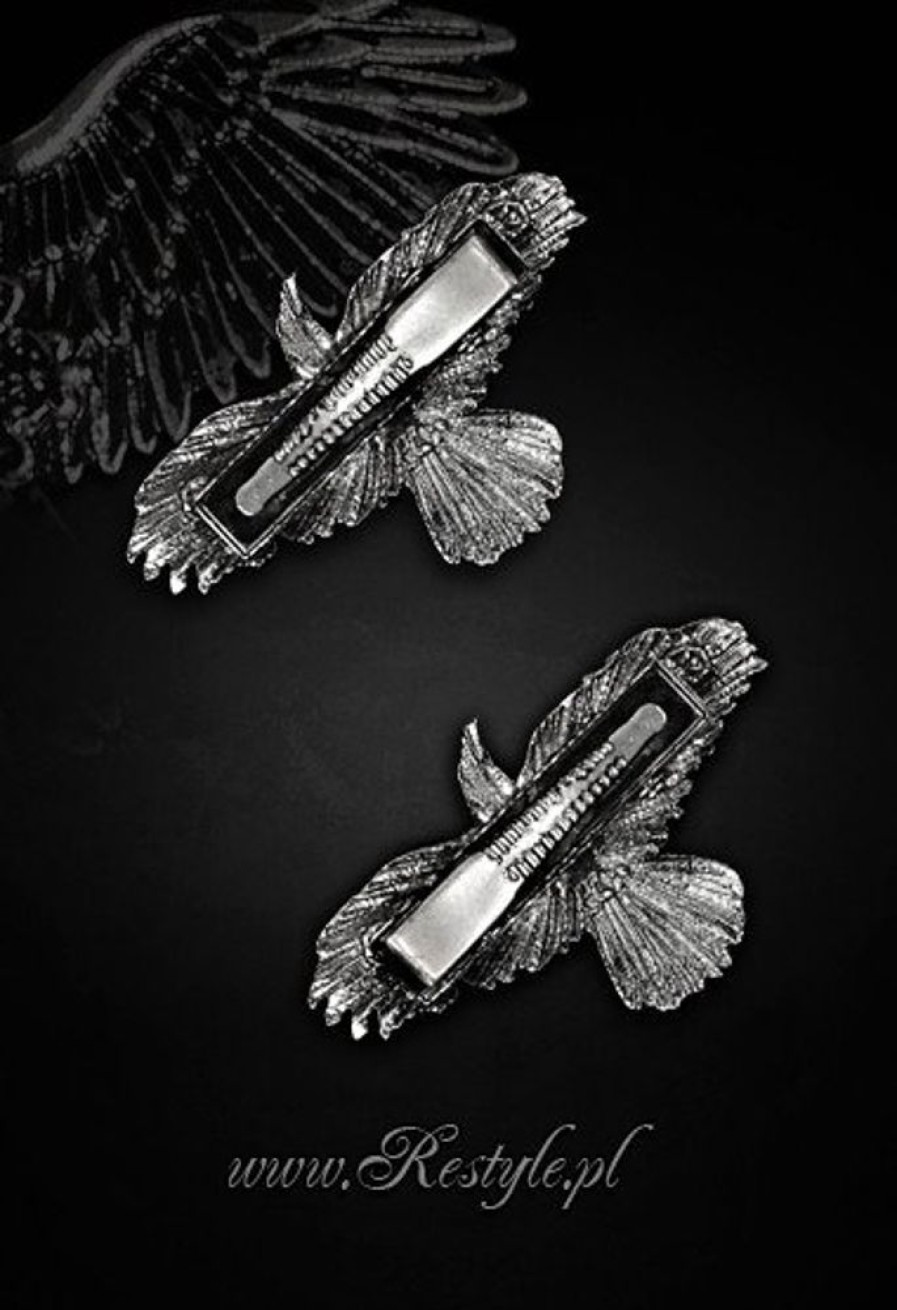Jewellery Restyle | Hairclips, Pair Of Gothic Crows Hair Pins "Black Diamond Ravens"